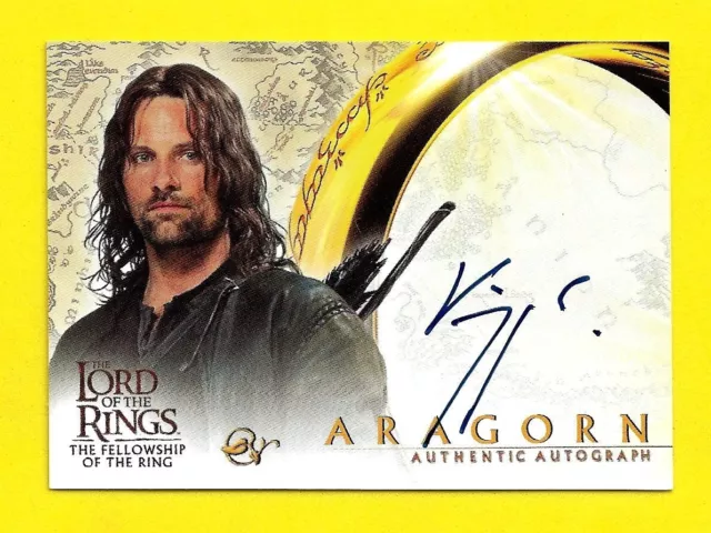 Topps Lord of the Rings The Fellowship of the Ring Autograph Viggo Mortensen