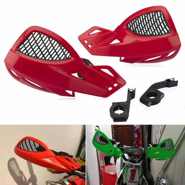 Universal Motorcycle 7/8" Handlebar Red Hand Guards ATV Dirt Bike Protector
