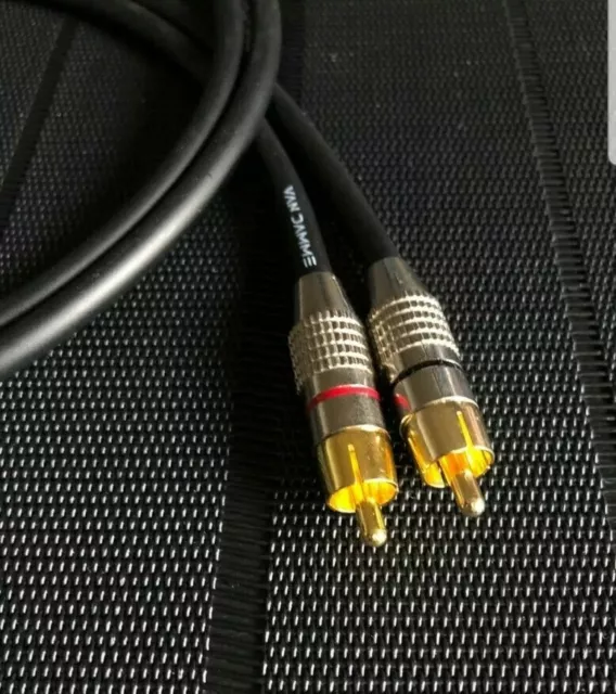 1M Custom #Van Damme# Ultra# Ofc Silber Audiophile Grade Rca Phonokabel Leads 3