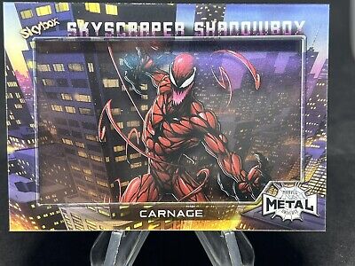 2022 Upper Deck Marvel Metal Universe Spider-Man Skyscraper Shadow Box Carnage