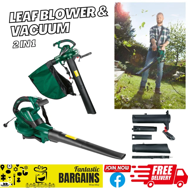 PARKSIDE 3000W 3IN1 Electric Leaf Blower & Vacuum Integrated Shredding