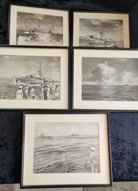 Set Of 5 Photographs Of Royal Australian Navy HMAS Nepal G25 Good Condition