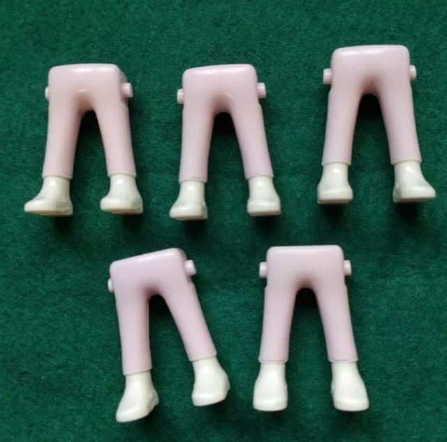 Playmobil, lote de 5 cpiernas rosa botita blanca