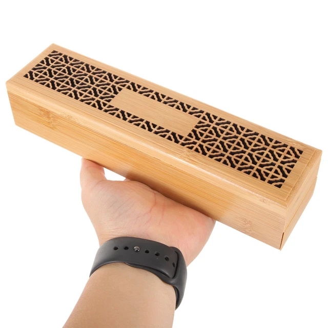 Wooden Incense Box Hollowed Tabletop Holder Burner Reusable Incense Box 2