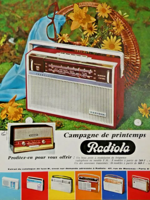 Publicité De Presse 1963 Transistors Radiola Campagne De Printemps - René Ravo