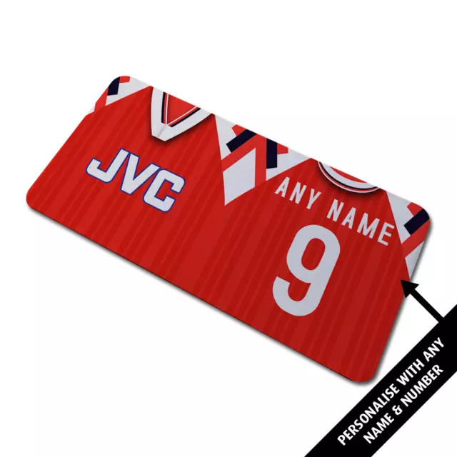 Arsenal Home 1992 Retro Kit Personalised Bar Runner Mat Add Any Name & No.