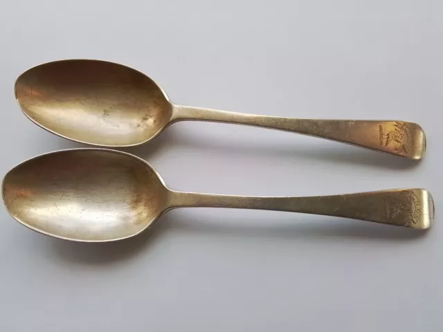 Coppia Cucchiaini Argento Scarti O Collezione 55,41 Grammi Rif JM 4297