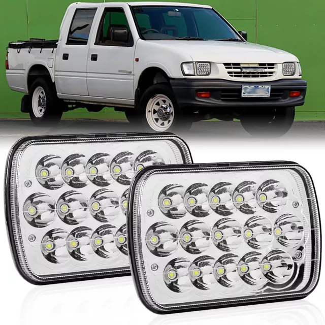 2pcs 7x6'' 5x7'' LED Headlights Hi/Lo Beam Clear Bulb For Holden Rodeo 1998-2003