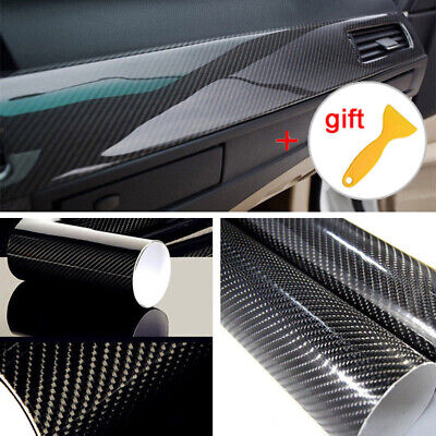 Morza 5D Auto Vinylon Film Adesivo Fogli in Fibra di Carbonio Nero Lucido Auto del Modello Membrana ad Alta Glossy 