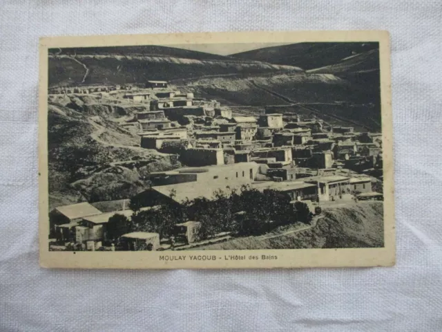 Cpa Afrique Maroc Moulay Yacoub L'hotel Des Bains