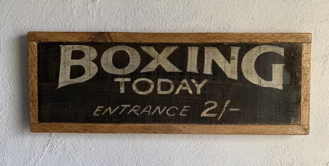Boxing Sign Hand Painted Vintage Old Style Traditional Wooden sign
