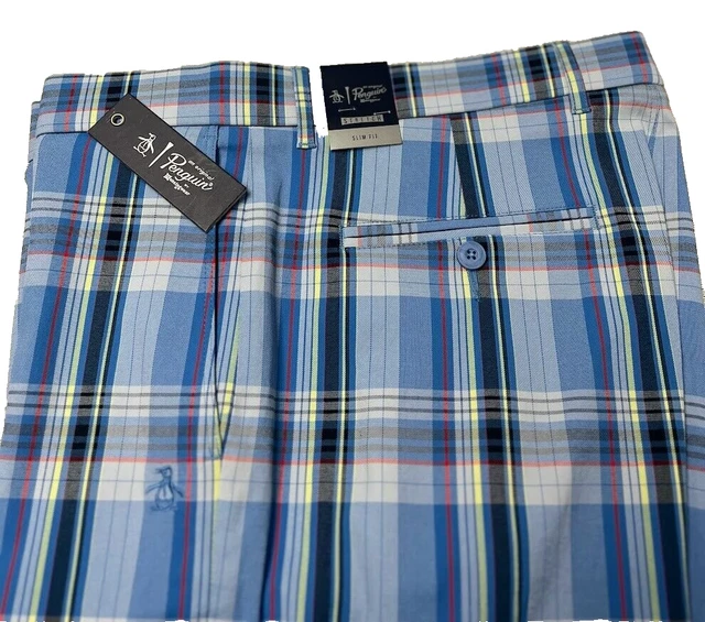 Original Penguin Mens Stretch Cotton Twill Shorts Blue Size 38 main image 0