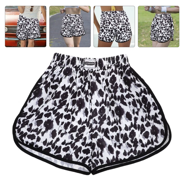 Pantaloncini Donna Estate Leopardato Stampati Allentati Casual Vita Elastici Pantaloni