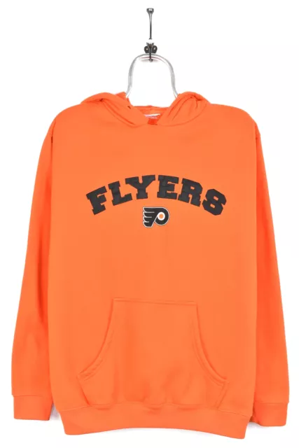 Vintage Nhl Philadelphia Flyers Embroidered Orange Hoodie | Large