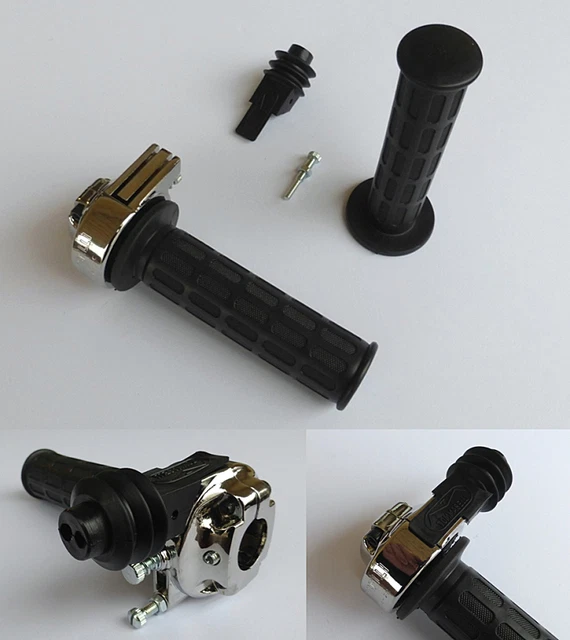 Poignée De Gaz Daytona Double Tirage Chrome, Café Racer, Tracker, Scrambler