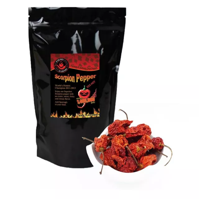 Red Scorpion Butch -T Chili Pepper Dried Whole Pods by (0.25 oz)