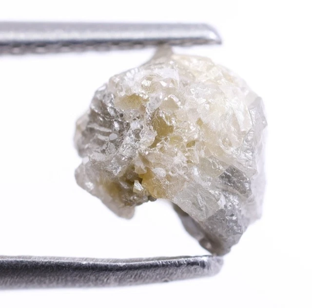 Diamant Brut Naturel Noir-gris 1 Carat - 4 Pièces Non Taillées - Qualité Inclus (I3), Origine Inde/Afrique Du Sud