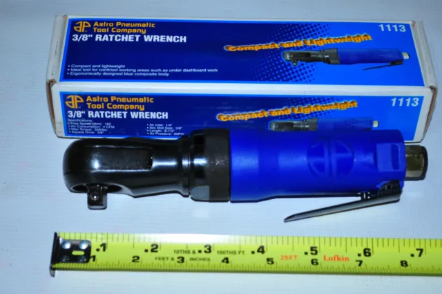 3/8" Drive Palm Air Ratchet Wrench Astro Pneumatic 1113  50 ft lbs.