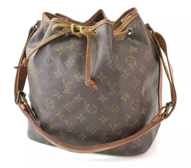 Authentic LOUIS VUITTON Petit Noe Monogram Shoulder Tote Bag Purse #55987