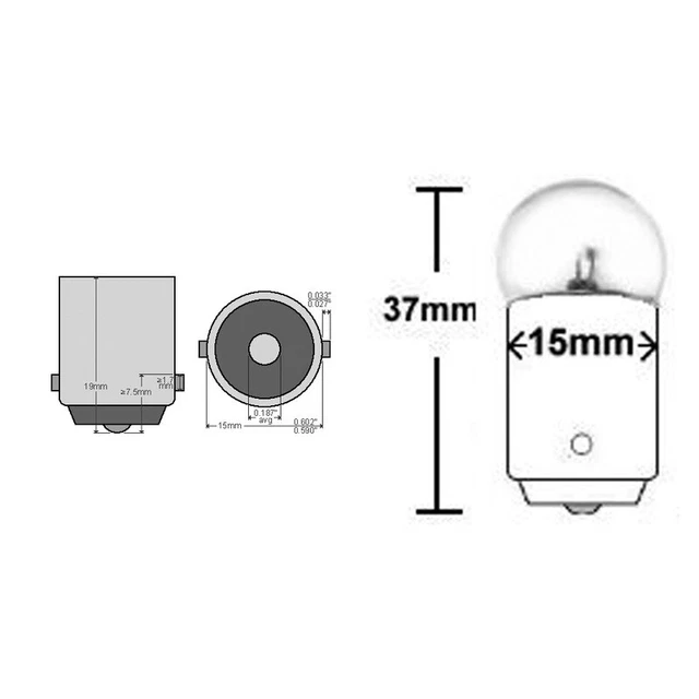 Riatec Scatola 10Pz lampadina 12v 21Wba15S