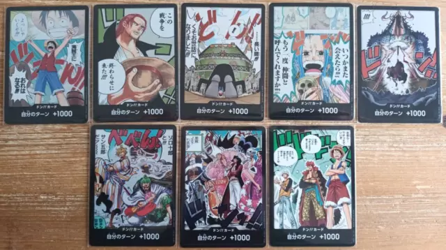 One Piece Card Game - Lot 8 Don Card w/ Sleeves - JAP