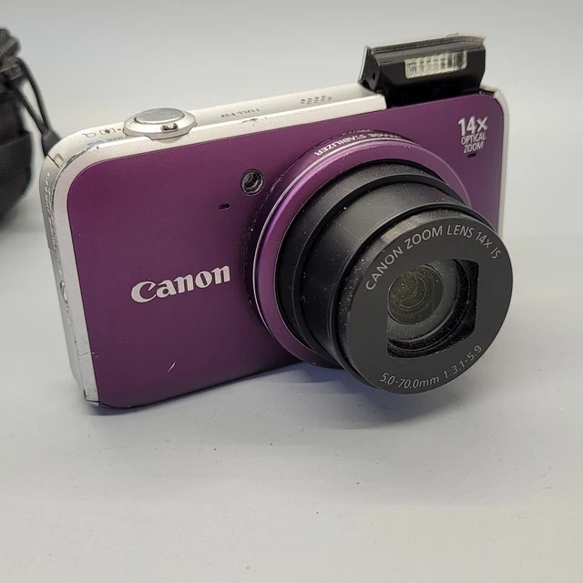 Canon PowerShot SX220 HS 12,1 megapixel fotocamera digitale compatta viola testata 9