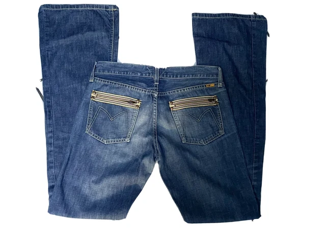 Jean Meltin’Pot NICOLE Bleu Taille 36 - 100% Coton Occasion Très Bon état - Coupe Vintage