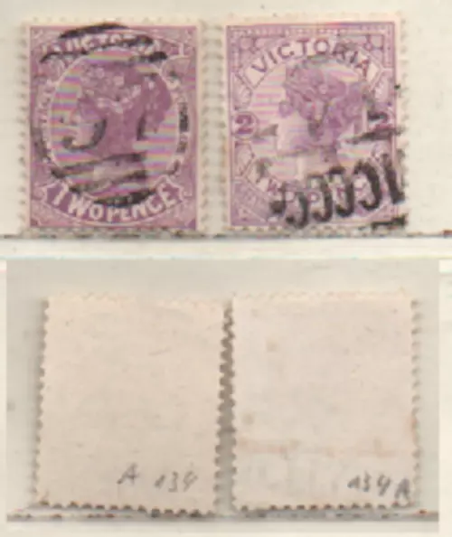 Australien Victoria 1901 MiNr.: 134A 2x gestempelt, Australia used