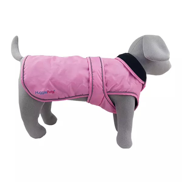 HugglePets Dog Coat Arctic Armour Pink Puppy Warm Waterproof Fleece Lined Jacket