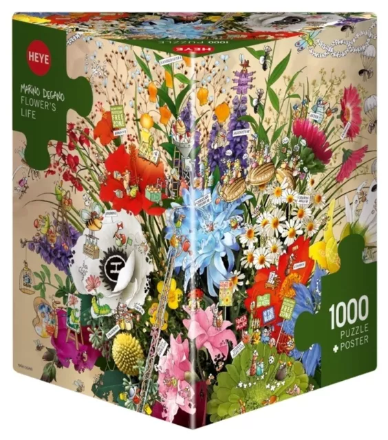 (HY29787) - Heye - Triangular , 1000 Pc - Flower's Life, Degano