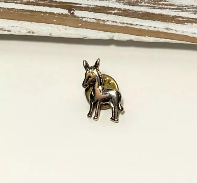 Vintage Mule Donkey Jackass Lapel or Hat Pin Gold Tone