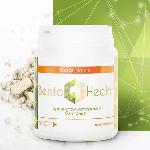 Bento Health 100 % gereinigt natürlich - reines Bentonit für die Magengesundheit * 120 Kappen.