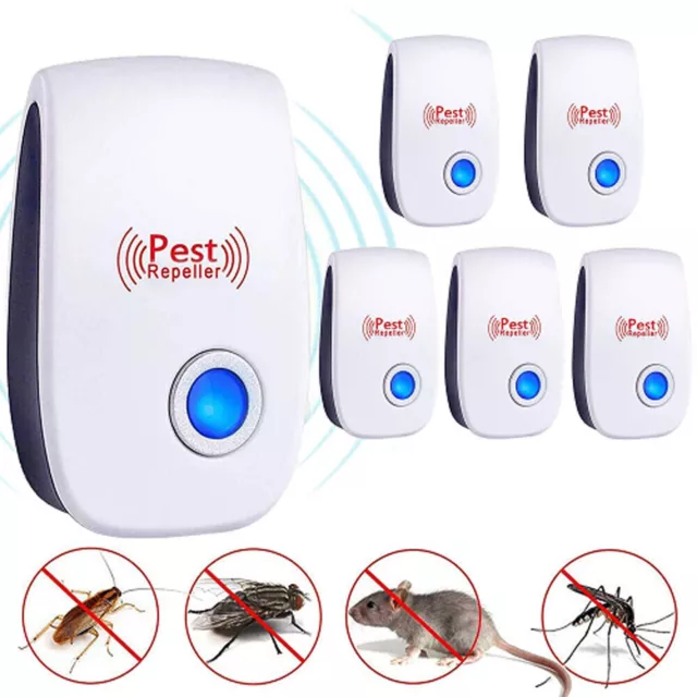 6 pcs Ultrasonic Pest Repeller Control Electronic Repellent Mice Bug Rat Reject