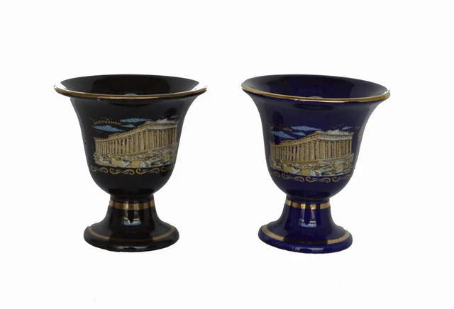 2 items Pythagoras cups of justice Tantalus cup - Acropolis Parthenon