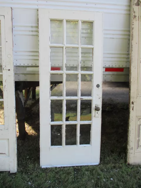 Door 02:     Antique Victorian Solid Wood Door  32 1/4" W  x 80"H