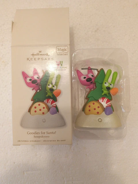Pair of Hallmark Keepsake Ornament Hoops And Yoyo Goodies For Santa Christmas