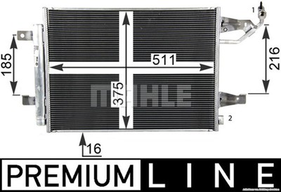 CONDENSATORE Aria Condizionata Behr *** Premium Line *** MAHLE AC 637 000p per Vauxhall 
