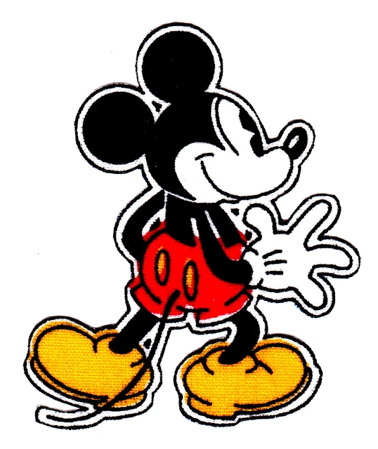 Disney Classic Mickey Tela Aplique Hierro Lateral No Bordado 2,5 pulgadas Nuevo