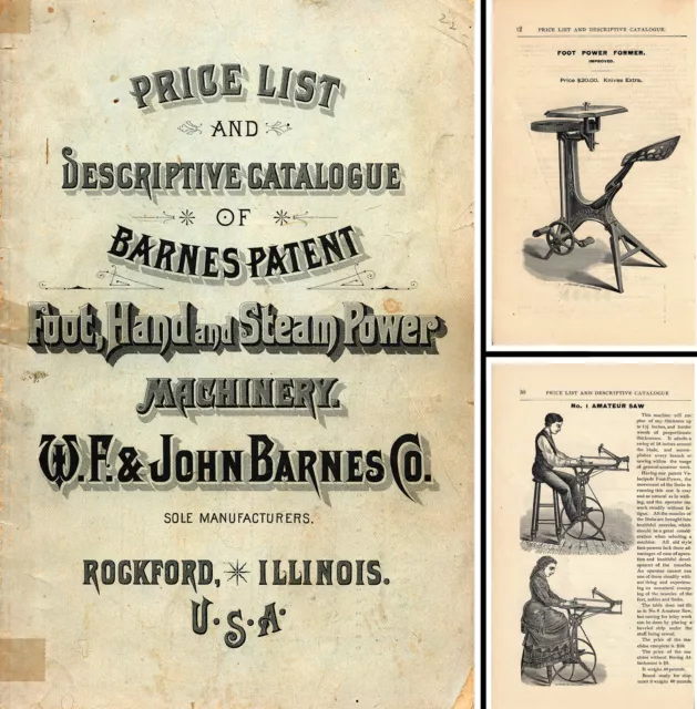 W. F. & John Barnes Co., Rockford: 1889 Catalog - Saws, Lathes & Drills - 64 Pgs