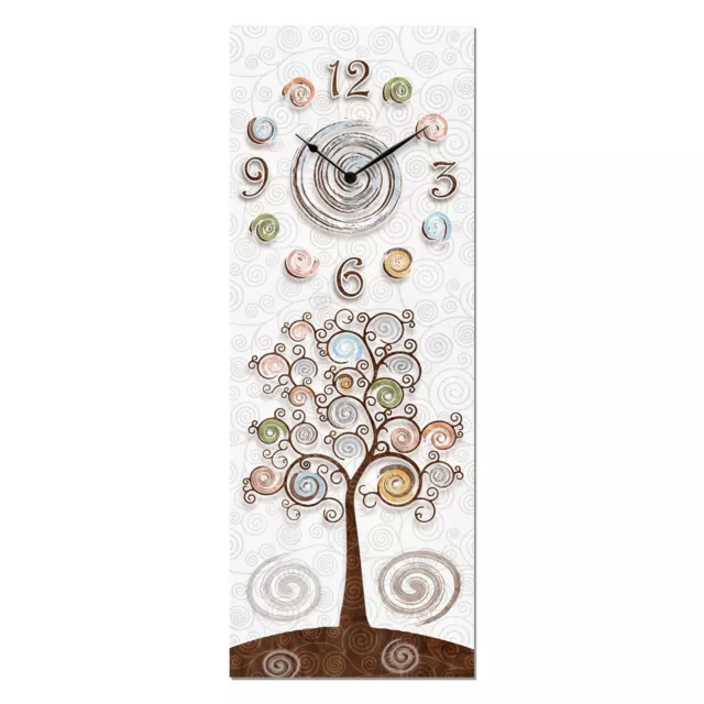 Orologio da parete legno CLOCKART Albero della vita stampa alta qualita' 30x80cm
