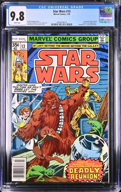 Marvel Star Wars #13 - Cgc 9.8 - Wp - Nm/Mt - John Byrne Cover