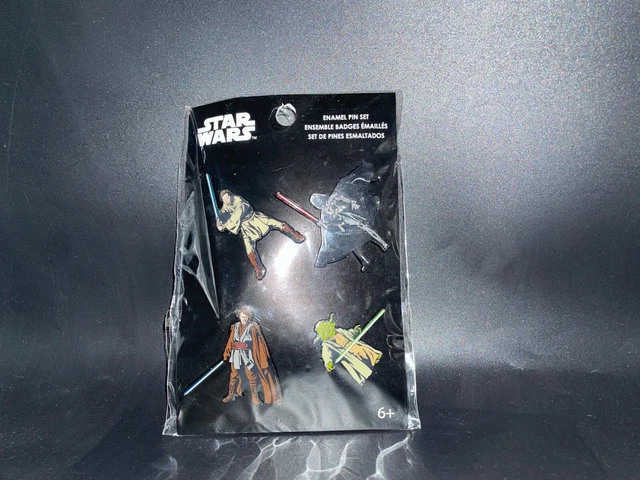 Funko Pop STAR WARS Enamel Pin (Set Of 4) NEW Darth Vader Obi-Wan Yoda Anakin.