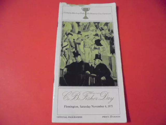 1971 C B Fisher Plate Day Race Book - Vrc
