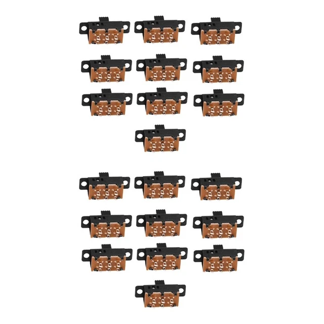 20 piece rotary selector 6 pin 3 position DPDT plate sliding switch 0.5A 5F2A5