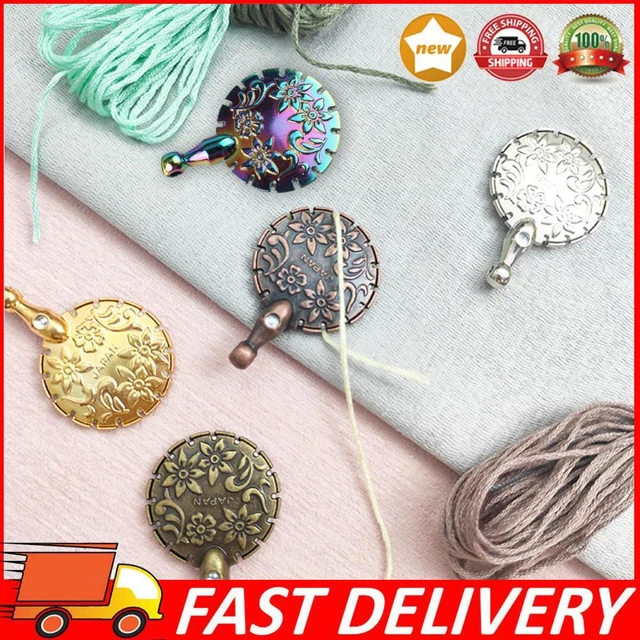 2PCS Yan Cutte Pendants, Antique Metal Thead Cutte Ound Shape Cutter Tools For Sewing Vintage Dazzle Metal I3480186008