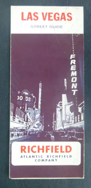 1967 Las Vegas street map Richfield oil gas Nevada