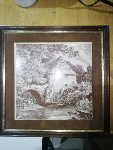 Ceramic Tile Engraving 18th Century