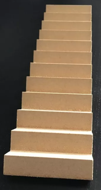 Doll House Stairs, Dolls House Miniature Stair Steps Miniatures MDF DIY