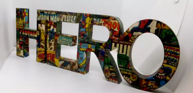Letrero de pared colgante de superhéroe de Marvel Comics decoración del hogar regalo enorme 17,5 pulgadas con licencia