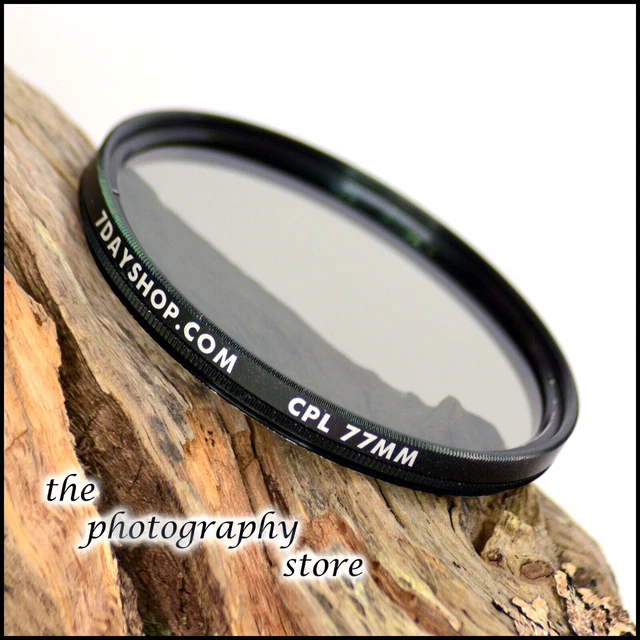 77mm 7 Day Shop CPL Circular Polariser Digital Filter colours skies FREE POST